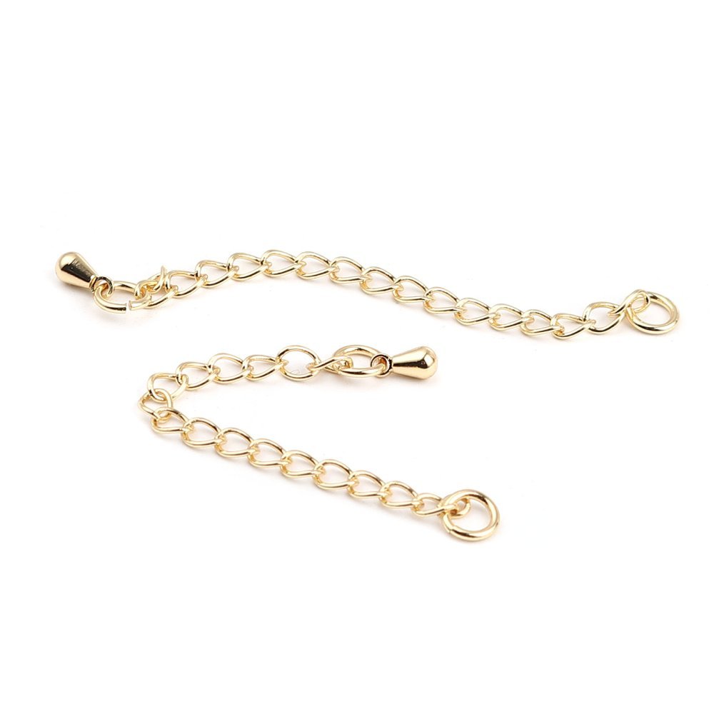 Bracelete de cobre banhado a ouro Corrente de extensão de colar