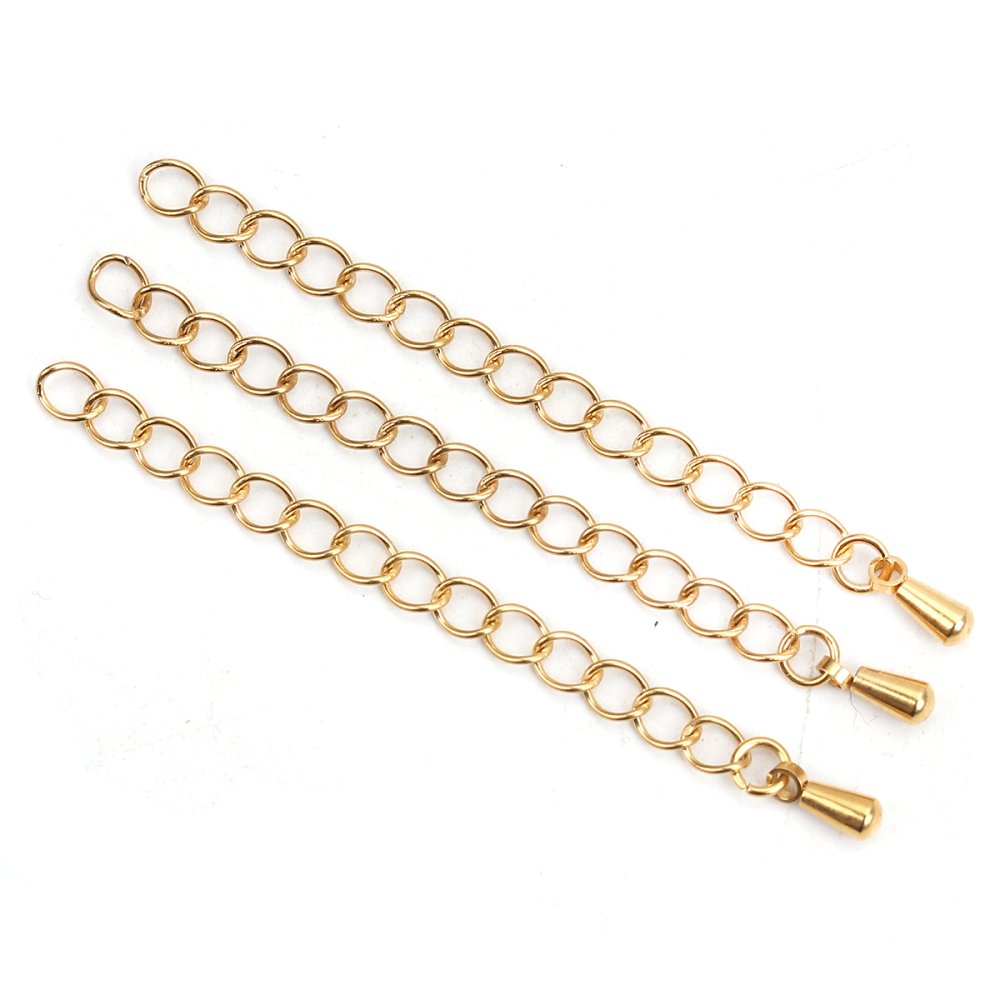 Extensão de corrente para colar em aço inoxidável 6 cm N°03 Gold