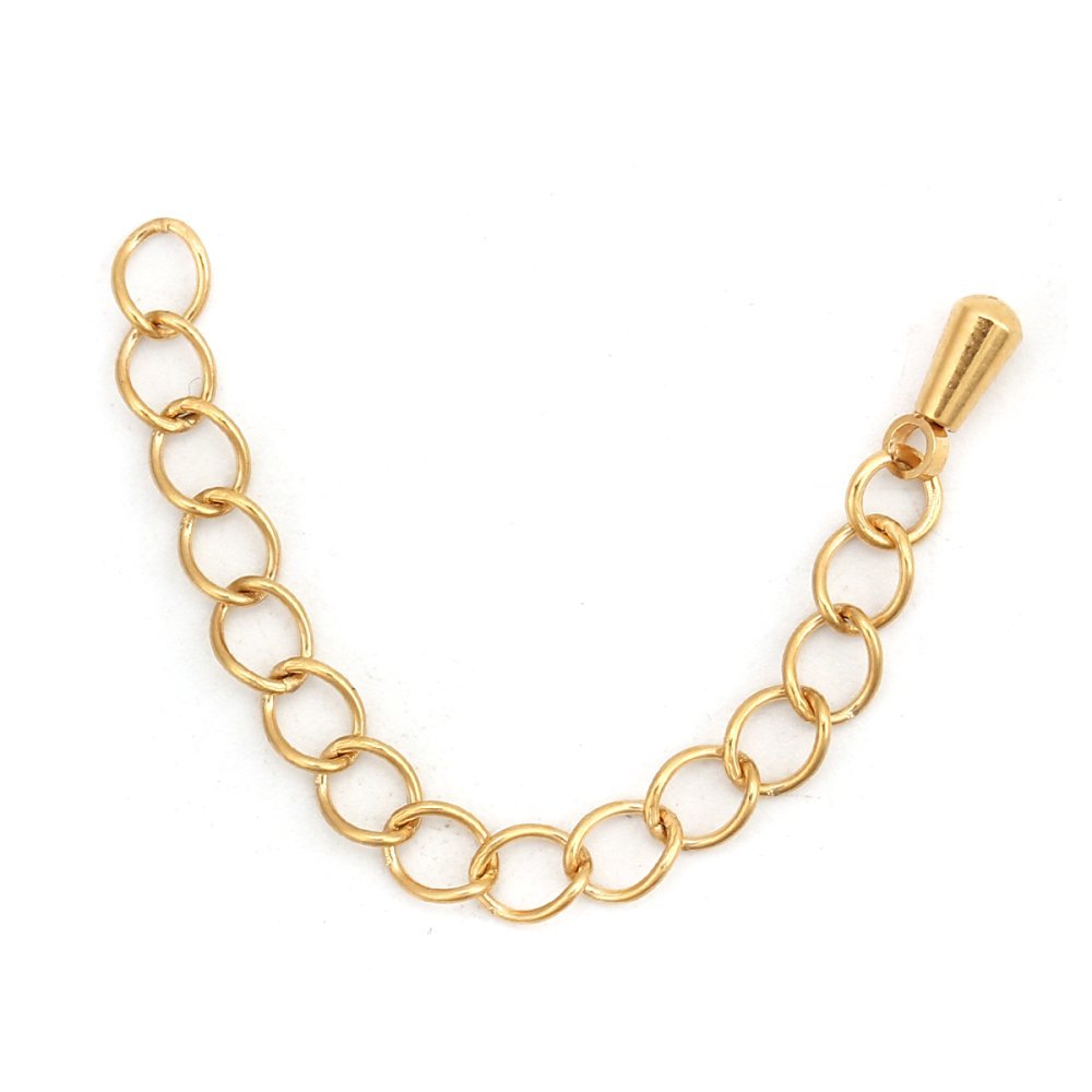 Extensão de corrente para colar em aço inoxidável 6 cm N°03 Gold