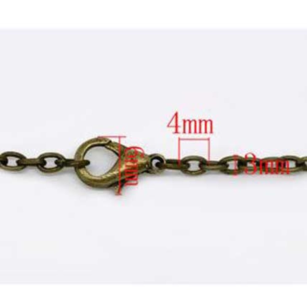 Colar Forçat em malha de bronze 45,7 cm