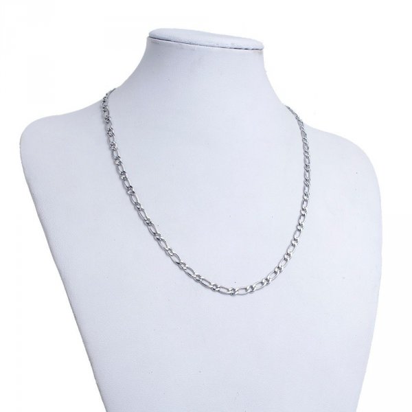 Colar N&deg;03 em a&ccedil;o inoxid&aacute;vel Malha Figaro 50,5 cm