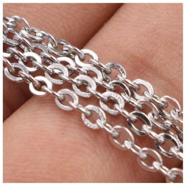 Collier N&deg;08 en acier inoxydable 70 cm