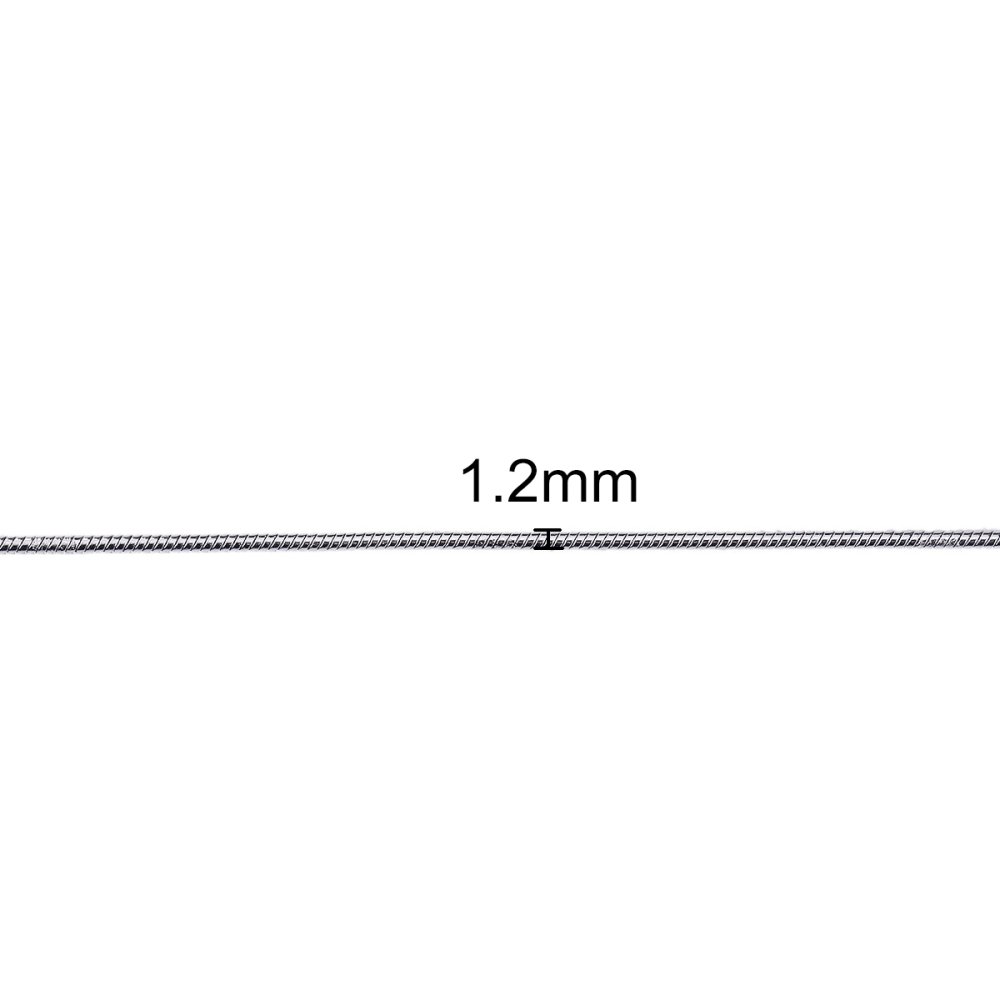 Colar N.º 09 em corrente de cobra de aço inoxidável 51 cm