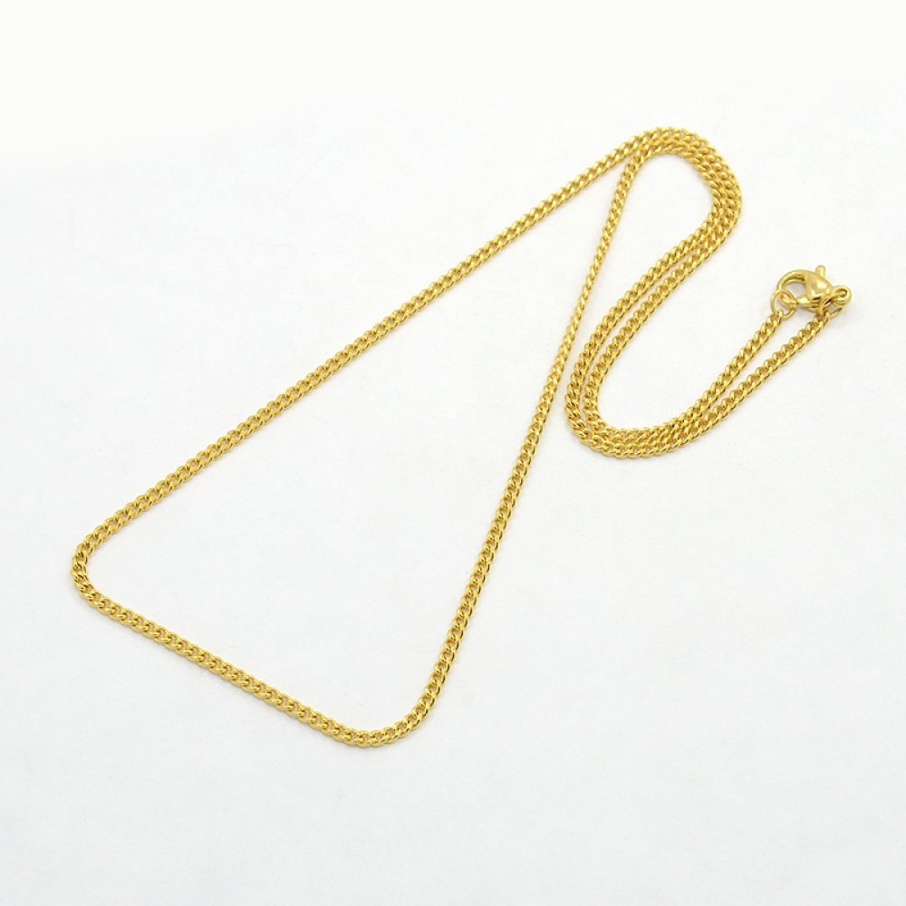 Colar N°14 em aço inoxidável 50 cm Ouro