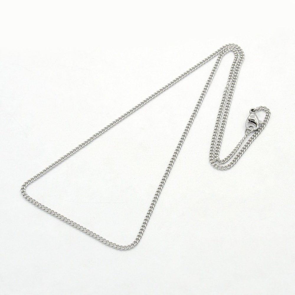 Colar N°14 em aço inoxidável 45 cm
