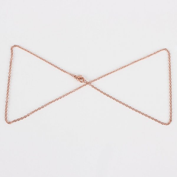 Colar N&deg;15 em a&ccedil;o inoxid&aacute;vel 45 cm (18,5") Ouro rosa