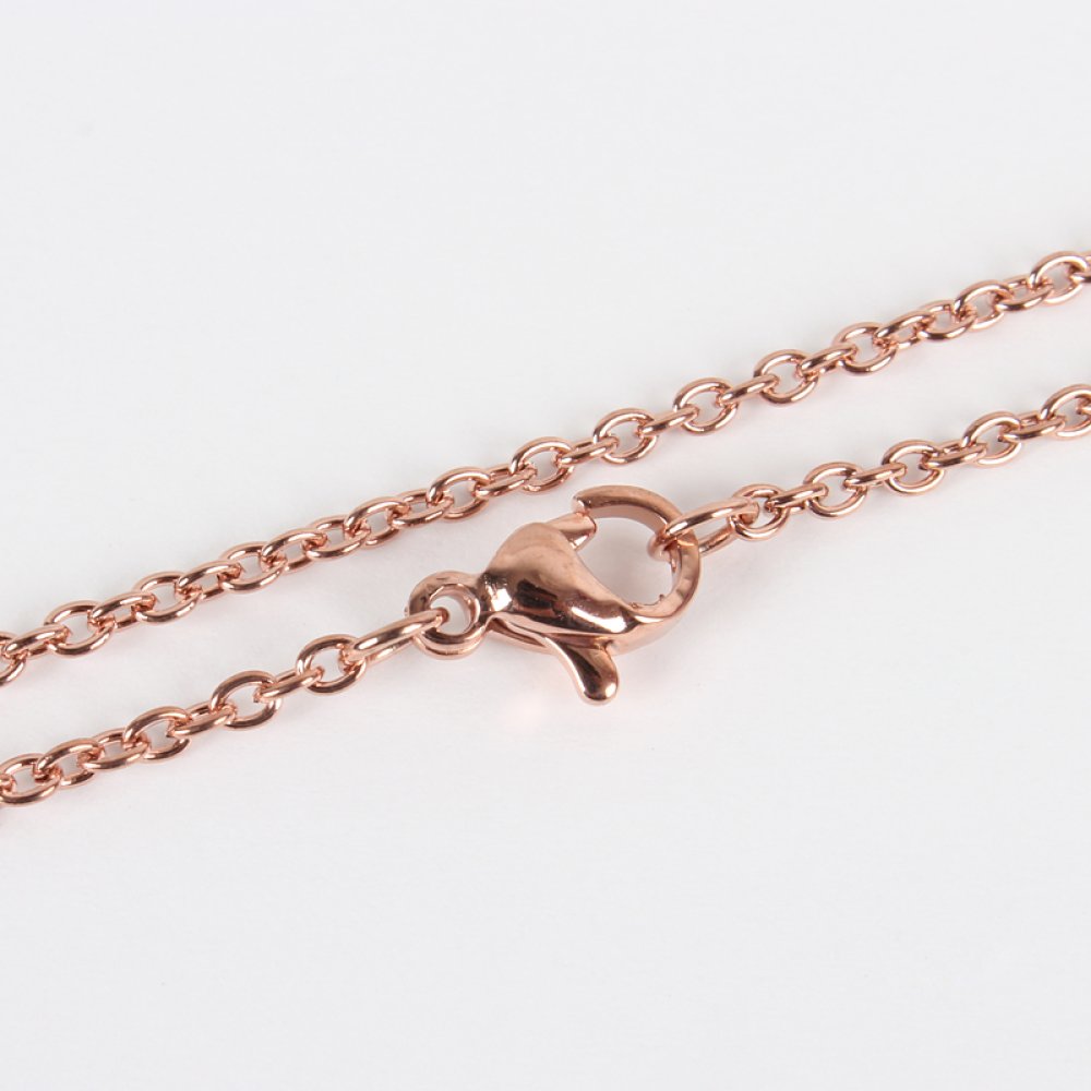 Colar N°15 em aço inoxidável 45 cm (18,5") Ouro rosa