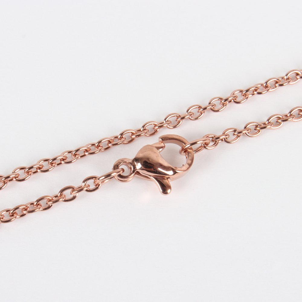 Colar N°15 em aço inoxidável 45 cm (18,5") Ouro rosa