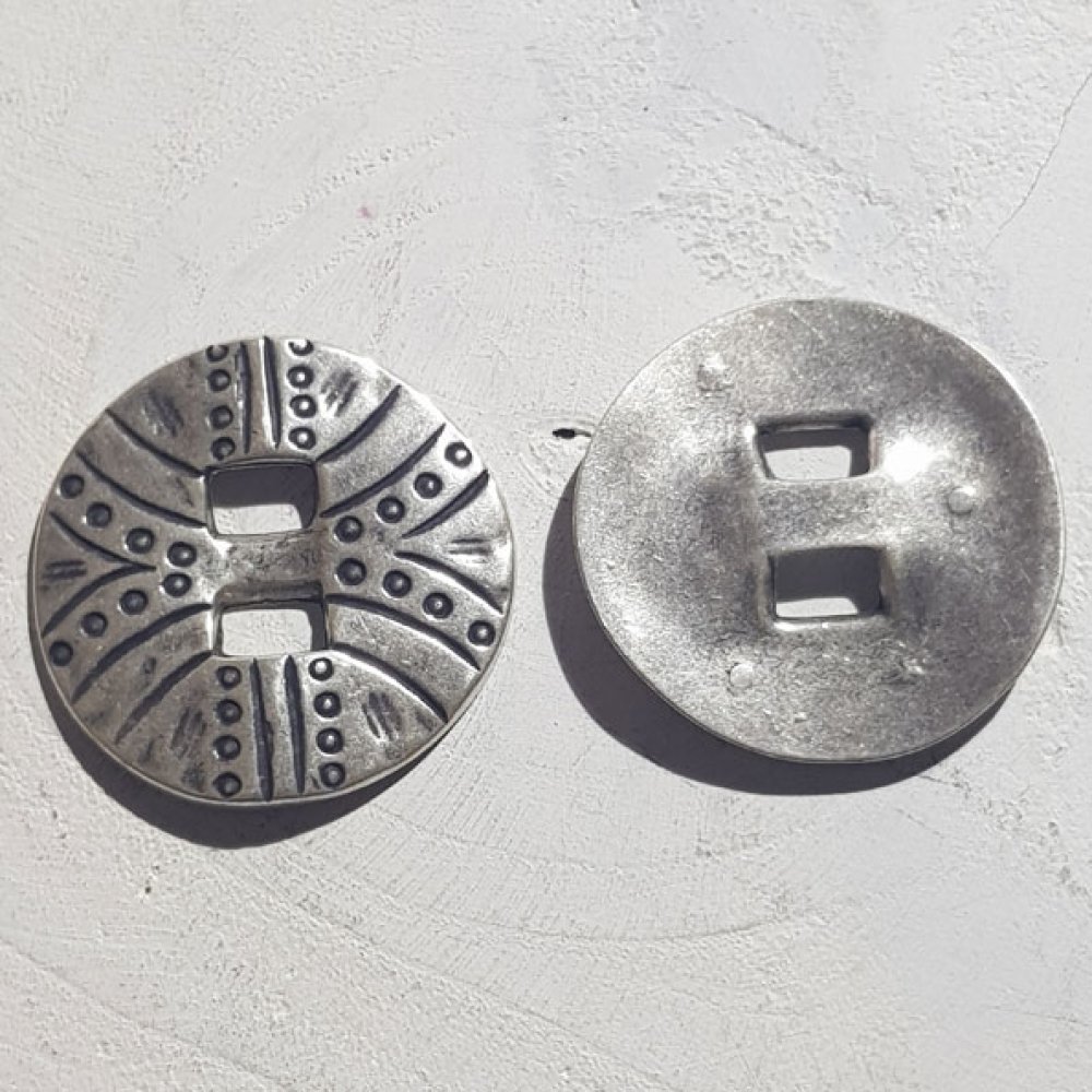 Conector redondo Zamak N°01 Prata