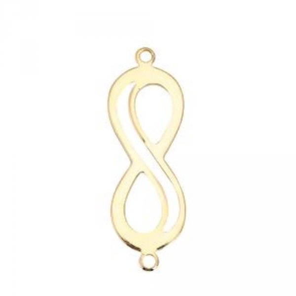 Conector do s&iacute;mbolo "Infinity" em cobre banhado a ouro de 18k