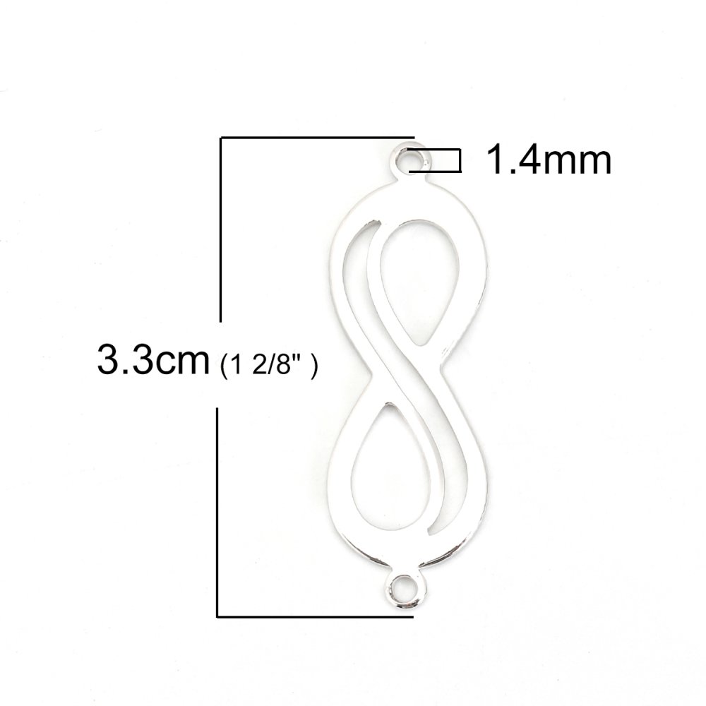 Conector com o símbolo "Infinito" em cobre platina de 18k