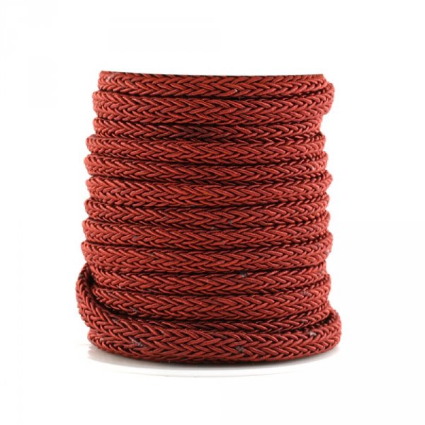 Corde polyester Regaliz 4 x 7 mm Bordeaux