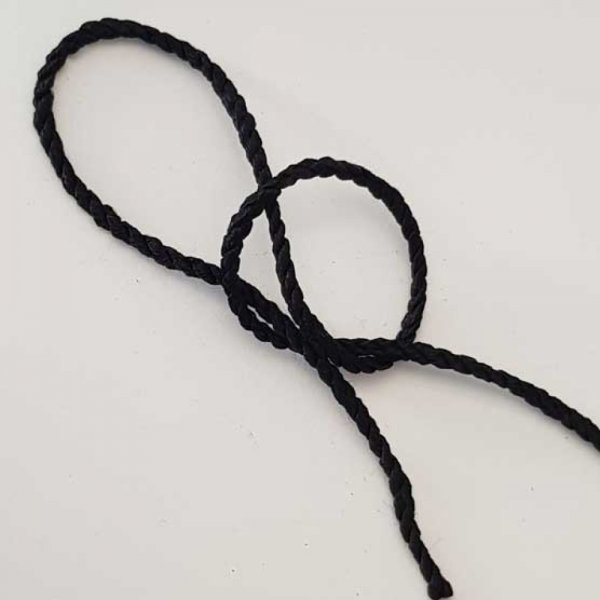Cordon Rond Tress&eacute; 2 mm Noir N&deg;03