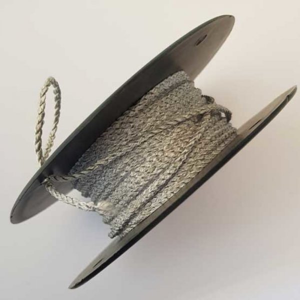 Cordon Rond Tress&eacute; 2 mm Gris Clair N&deg;05