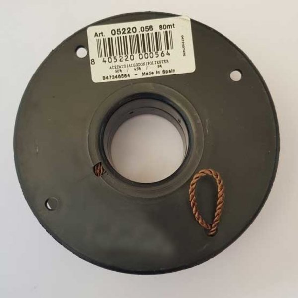 Cordon Rond Tress&eacute; 2 mm Marron Fonc&eacute; N&deg;06