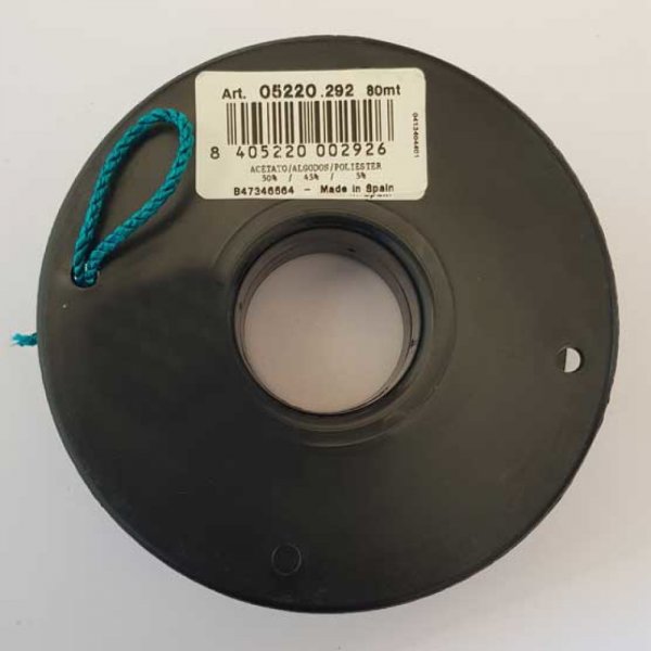 Cordon Rond Tress&eacute; 2 mm Bleu N&deg;07