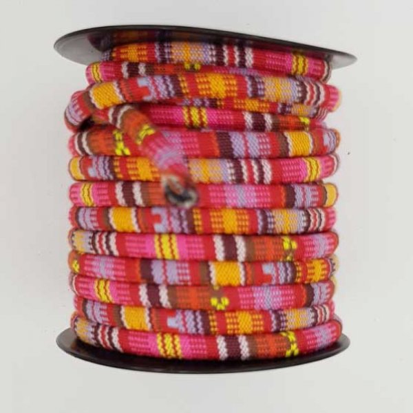 Cord&atilde;o de esparguete redondo N&deg;01 Rosa x 1 metro