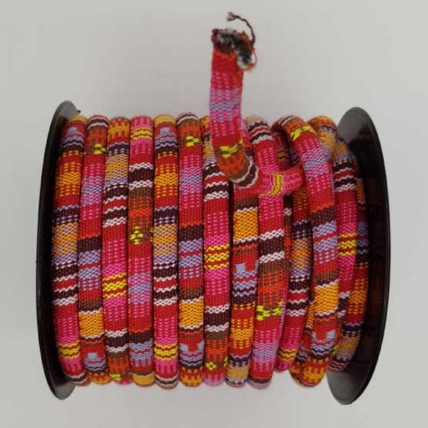 Cord&atilde;o de esparguete redondo N&deg;01 Rosa x 1 metro