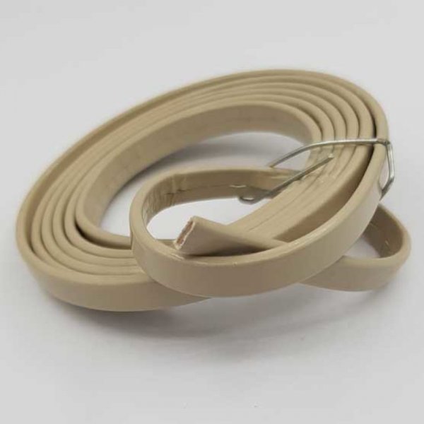 Cordon vernis plat 06 mm beige x 1 m&egrave;tre