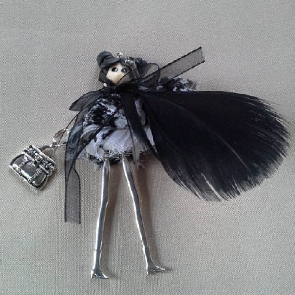 Corpo de boneca em metal prateado 12,5 cm