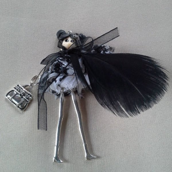 Corpo de boneca em metal prateado 12,5 cm