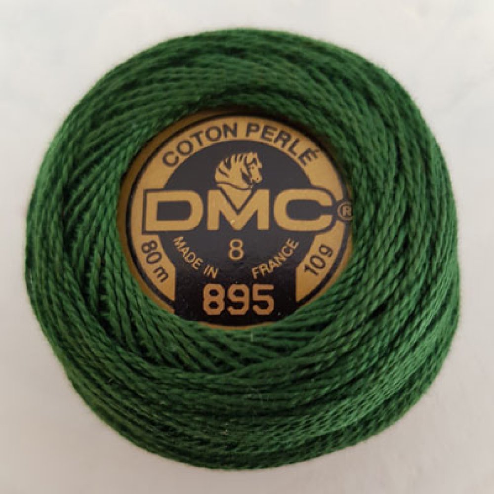Contas de algodão para bordar num carretel, DMC n.º 8 - 10 g