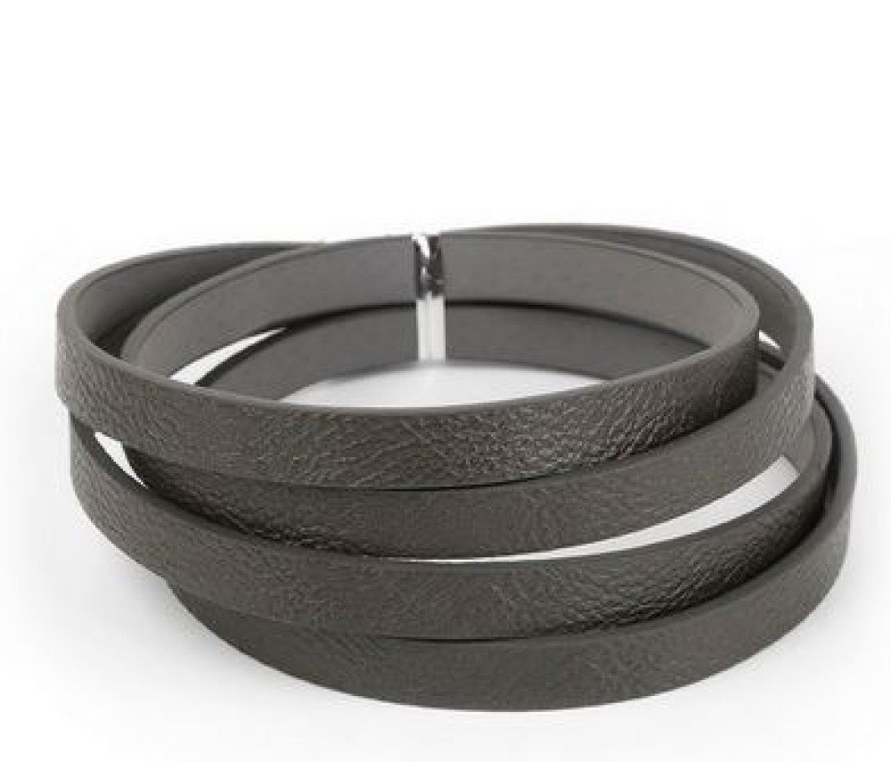 Couro 10 mm cinzento escuro 1 metro