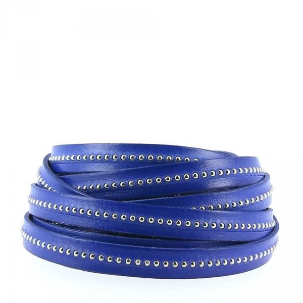 Bola de couro cobalto de 10 mm com corrente de bola sem n&iacute;quel por 20 cm