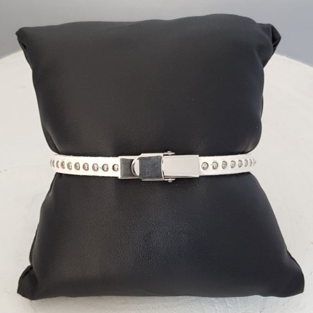 Bille Flamme de couro 06 mm com corrente de bola sem níquel por 20 cm