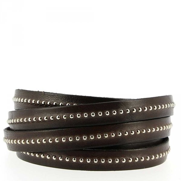 Bola T-Moro de couro de 10 mm com corrente de bola sem n&iacute;quel por 20 cm