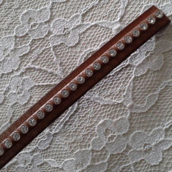 Bruno 10 mm de fio de couro Swarovski por 20 cm