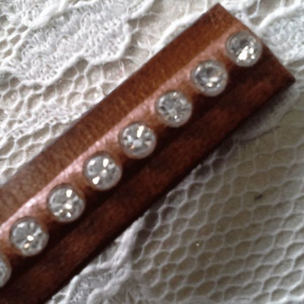 Bruno 10 mm de fio de couro Swarovski por 20 cm