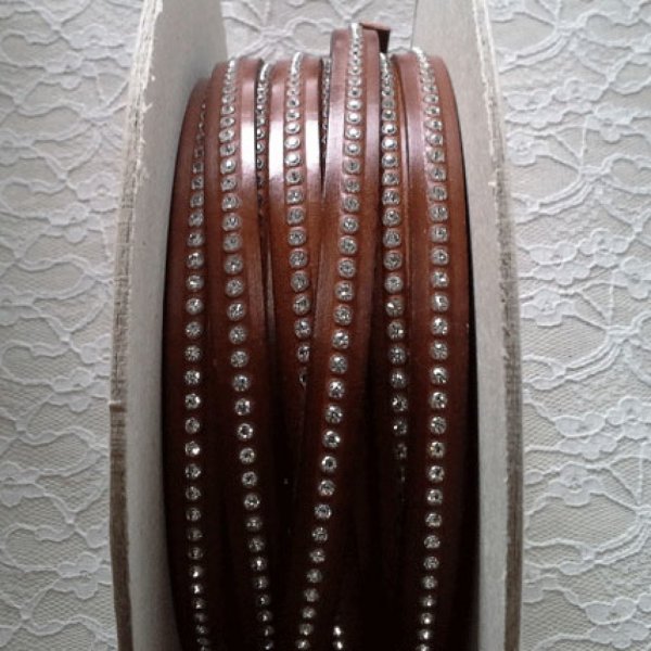 Bruno 10 mm de fio de couro Swarovski por 20 cm