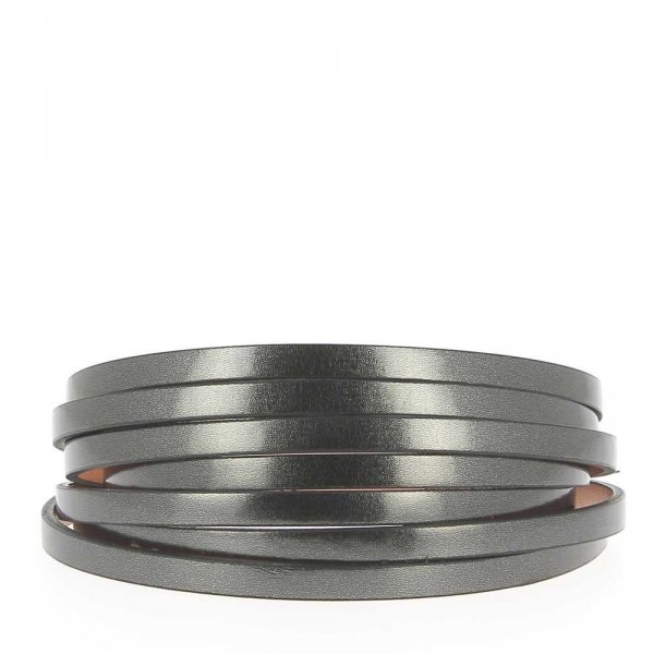 Espelho de couro antracite 05 mm por 20 cm