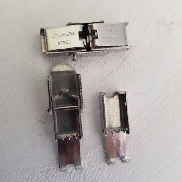 Flat Blue Calf Leather 10 mm por 20 cm pele e corrente