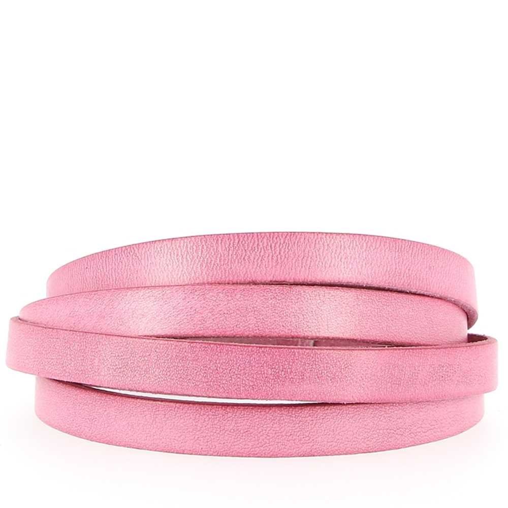 10 mm Couro liso de bezerro claro Fushia por 20 cm
