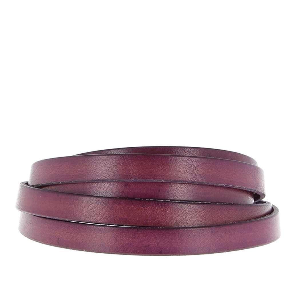 Couro plano Ameixa 10 mm por 20 cm Liso