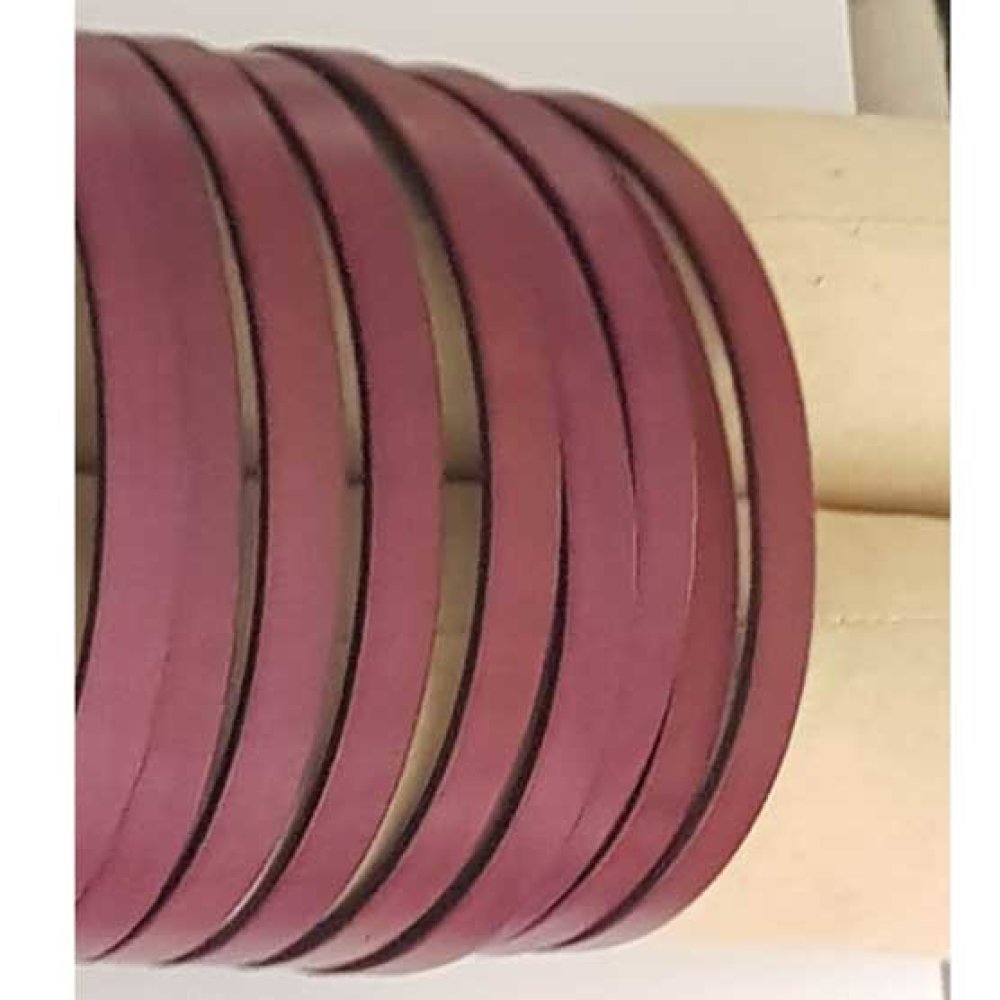 Couro plano Ameixa 10 mm por 20 cm Liso