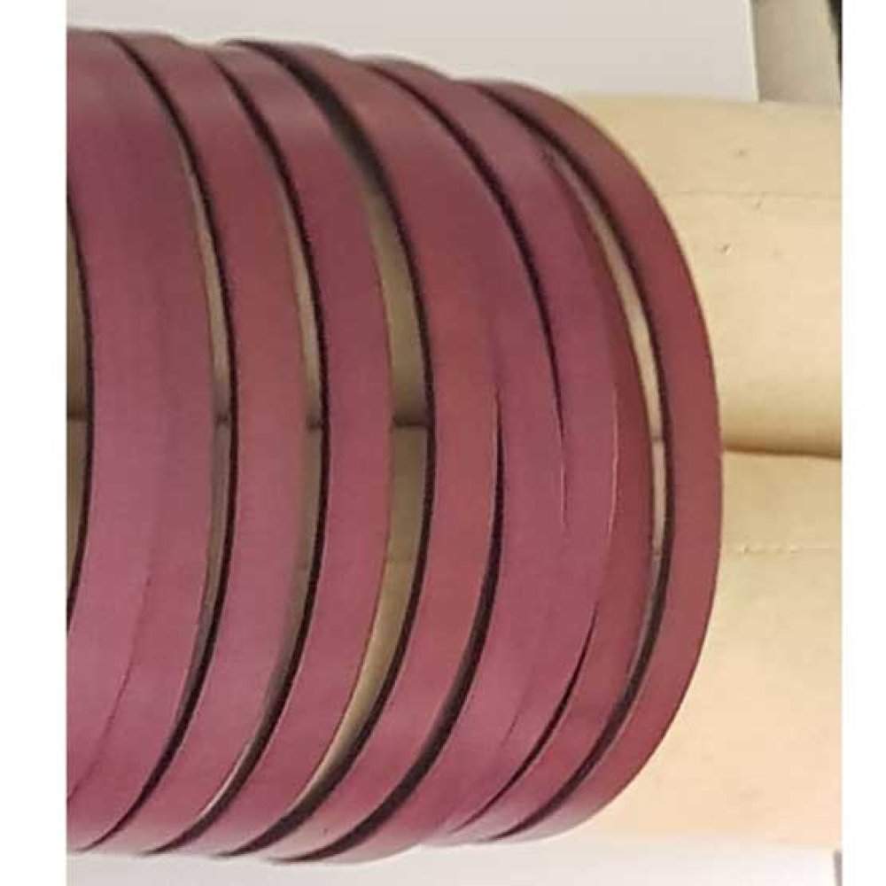 Couro plano Ameixa 10 mm por 20 cm Liso