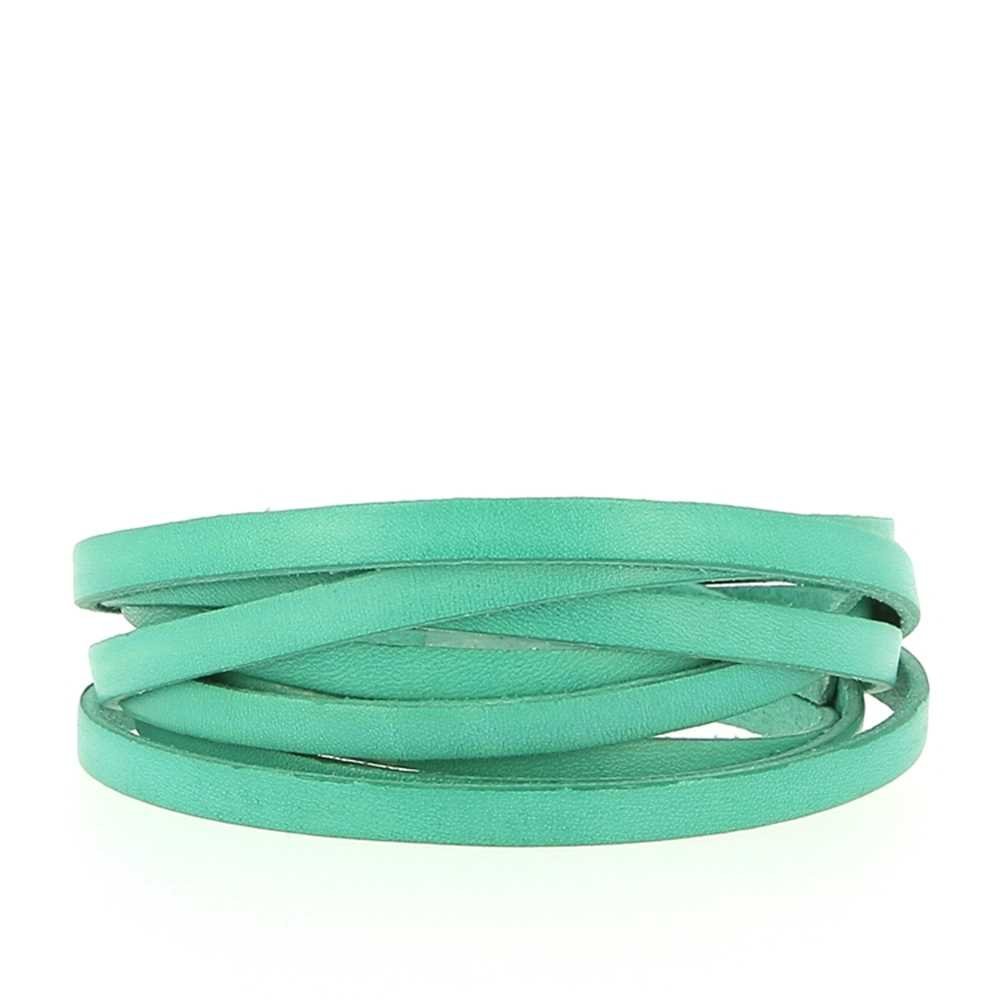 Couro esmeralda 06 mm liso por 20 cm