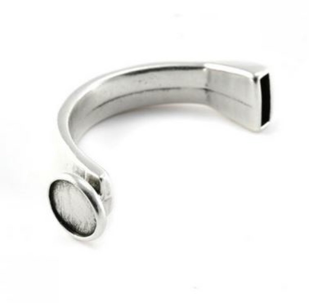 Meia Pulseira em Zamak 12 mm x 03 mm