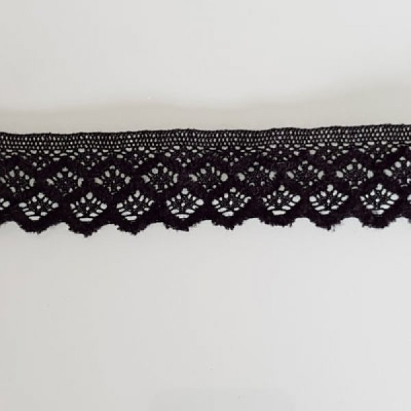 Dentelle 3 cm noir coupe de 2.45 M&egrave;tres N&deg;05