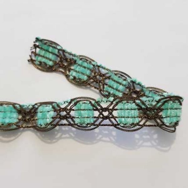 Dentelle Galon N&deg;02 Turquoise 20 mm