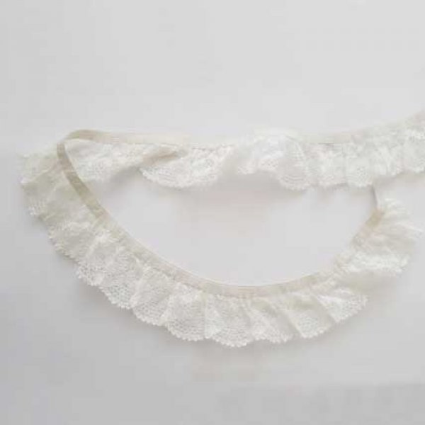 Dentelle &eacute;lastique Blanc 3.6 cm N&deg;04