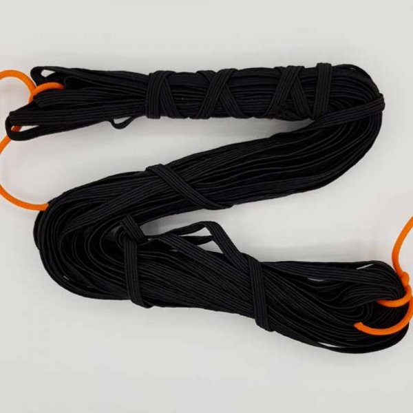 M&aacute;scara plana el&aacute;stica 5 mm preta n&deg;03 x 13 metros