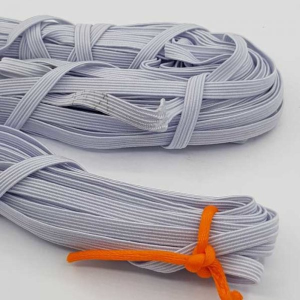 M&aacute;scara plana el&aacute;stica 5 mm branca N&deg;03 x 14,50 metros