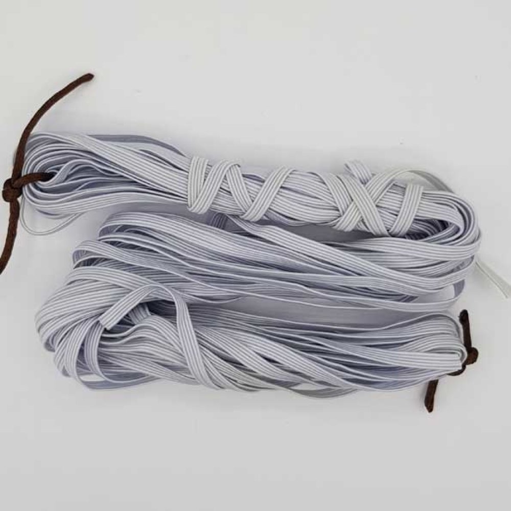 Máscara plana elástica 5 mm branca N°03 x 12 metros - 02