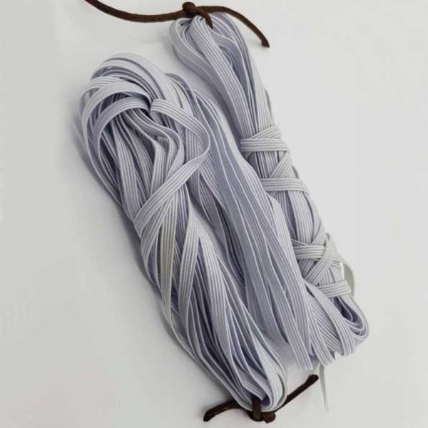 M&aacute;scara plana el&aacute;stica 5 mm branca N&deg;03 x 12 metros - 02