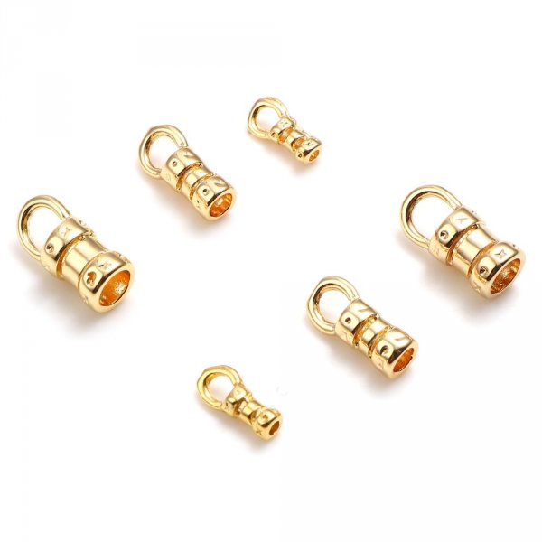 Embout Pour Cordon 10 x 4 mm Plaqu&eacute; Or 18K
