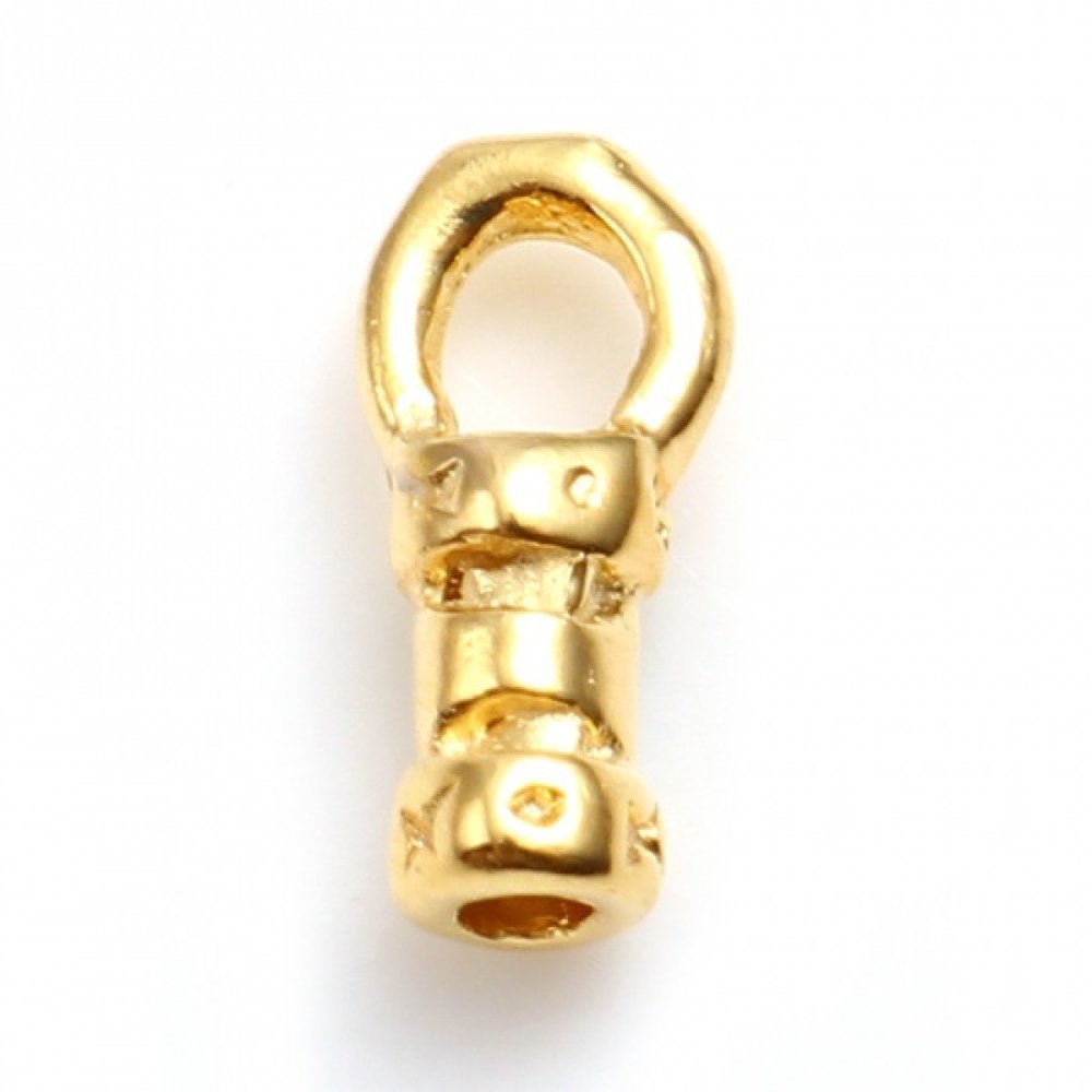 Embout Pour Cordon 7 x 3 mm Plaqué Or 18K